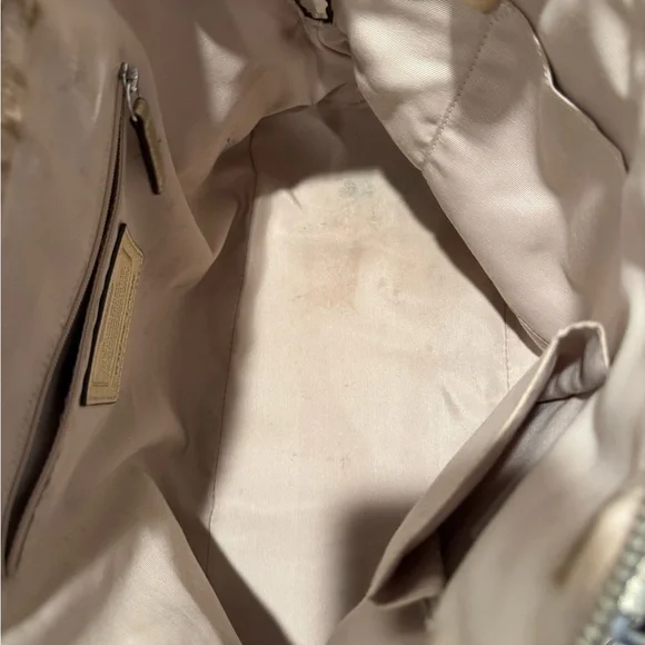 Coach Peyton Signature Cora Domed Satchel Handbag 24606 Gold/Brown! GUC!! - Picture 10 of 12